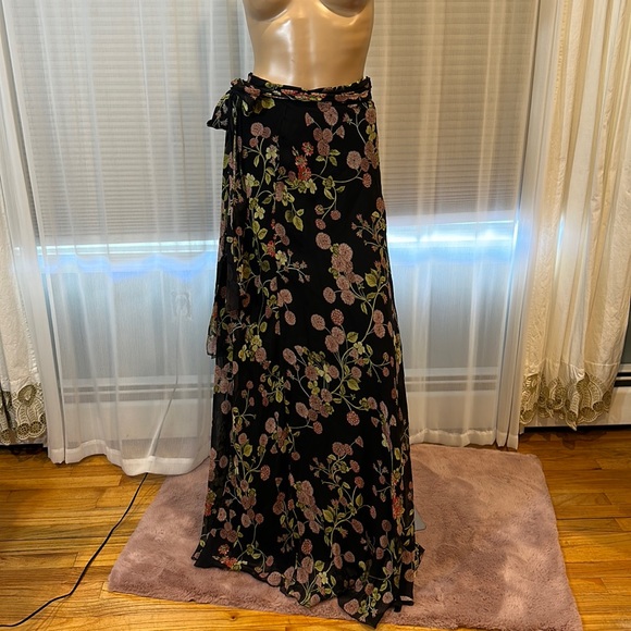 Giambattista Valli Floral Print Silk Georgette Maxi Skirt - Picture 2 of 7